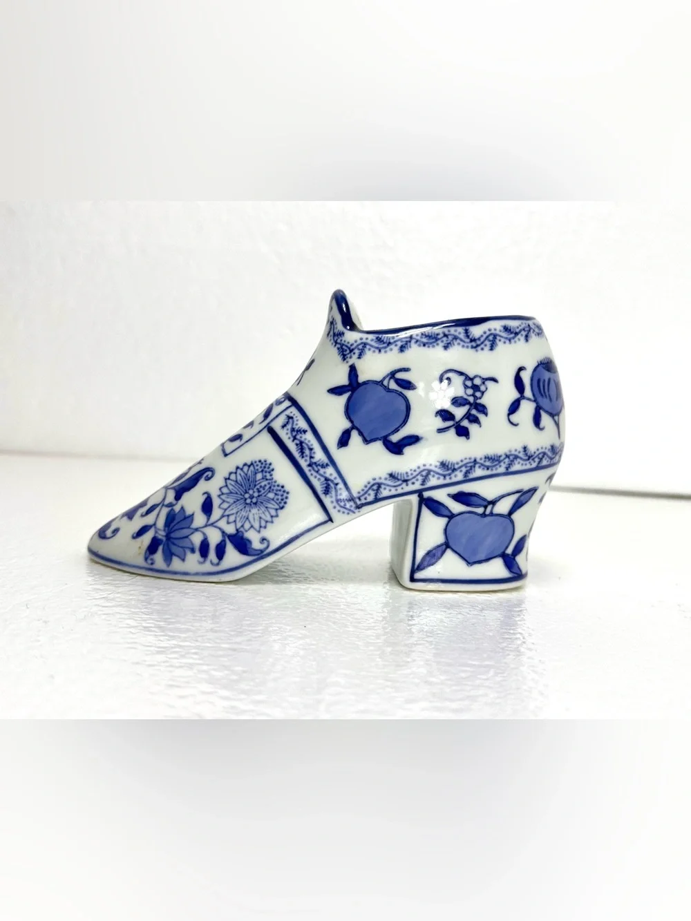 Formalities Porcelain Blue Onion Floral Shoe by Baum Bros